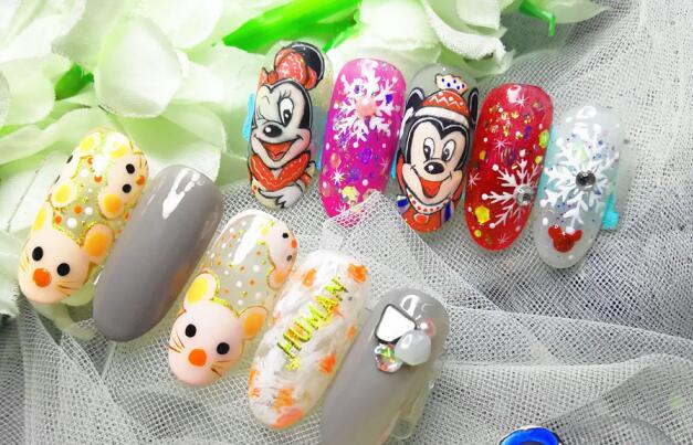 麗竹美甲學?！笆蟆毕抵黝}作品