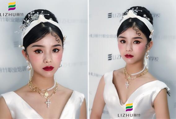 麗竹課堂彩妝作品：優(yōu)雅復(fù)古風