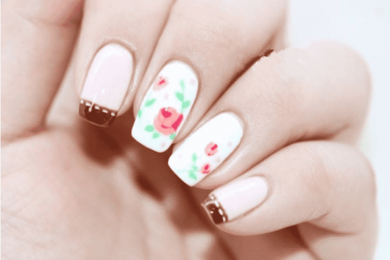 田園玫瑰花美甲教程，和南寧美甲培訓(xùn)班一起學(xué)