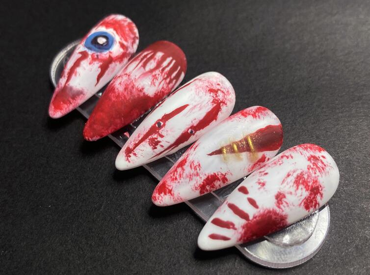 爆款萬(wàn)圣節(jié)美甲，廣西美甲培訓(xùn)班分享