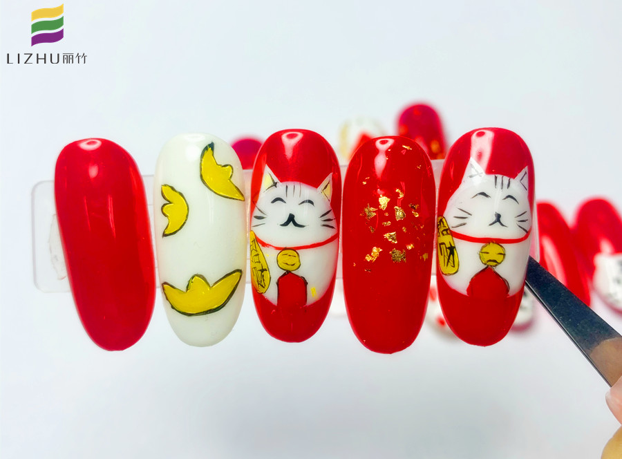 新年美甲，南寧專業(yè)美甲學(xué)校作品