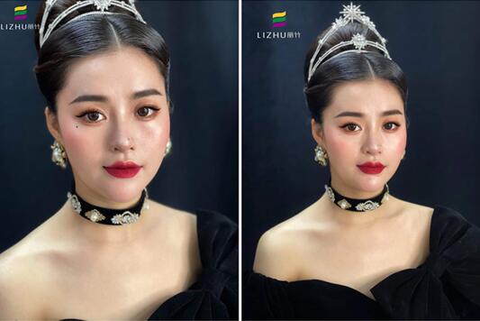 韓系名媛造型 ，南寧網(wǎng)紅化妝培訓作品