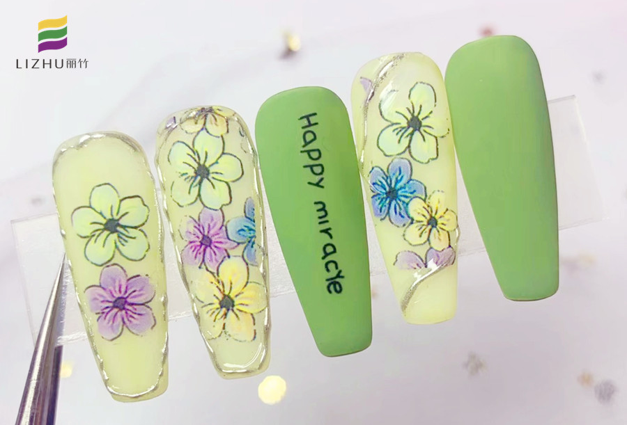 綠色系美甲推薦，廣西美甲網(wǎng)紅分享