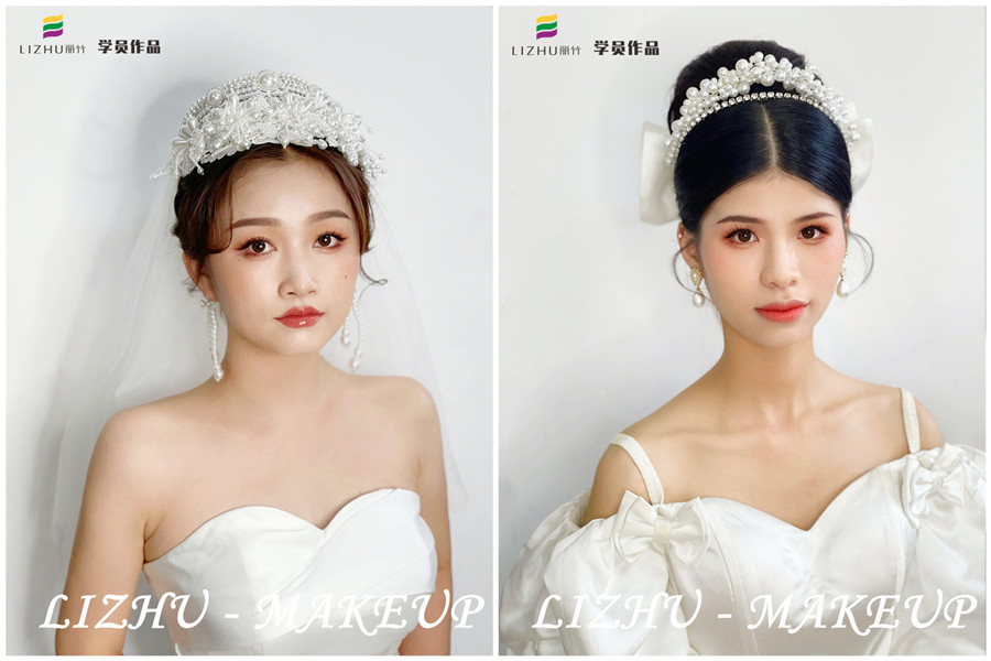 時(shí)尚新娘系列圖片，廣西南寧化妝學(xué)校新娘妝作品