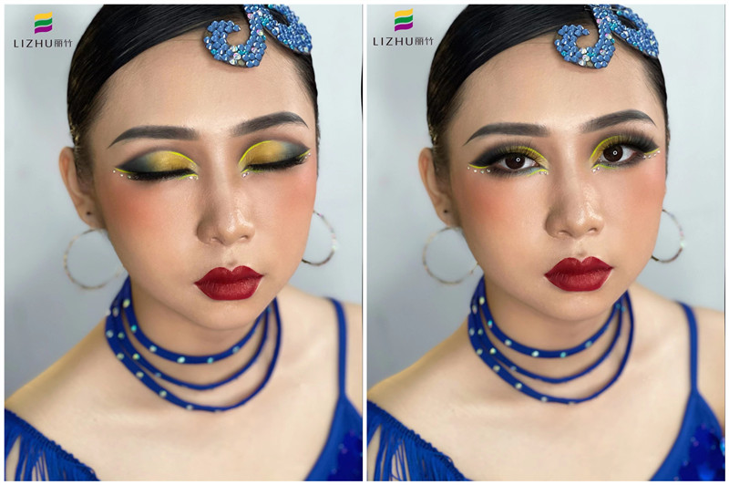 拉丁舞造型，南寧彩妝學(xué)校舞臺妝作品