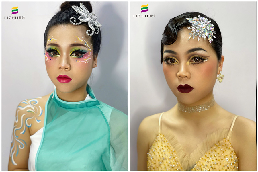 南寧化妝彩妝學(xué)校作品：拉丁舞造型、舞臺(tái)妝造型、國(guó)標(biāo)舞造型