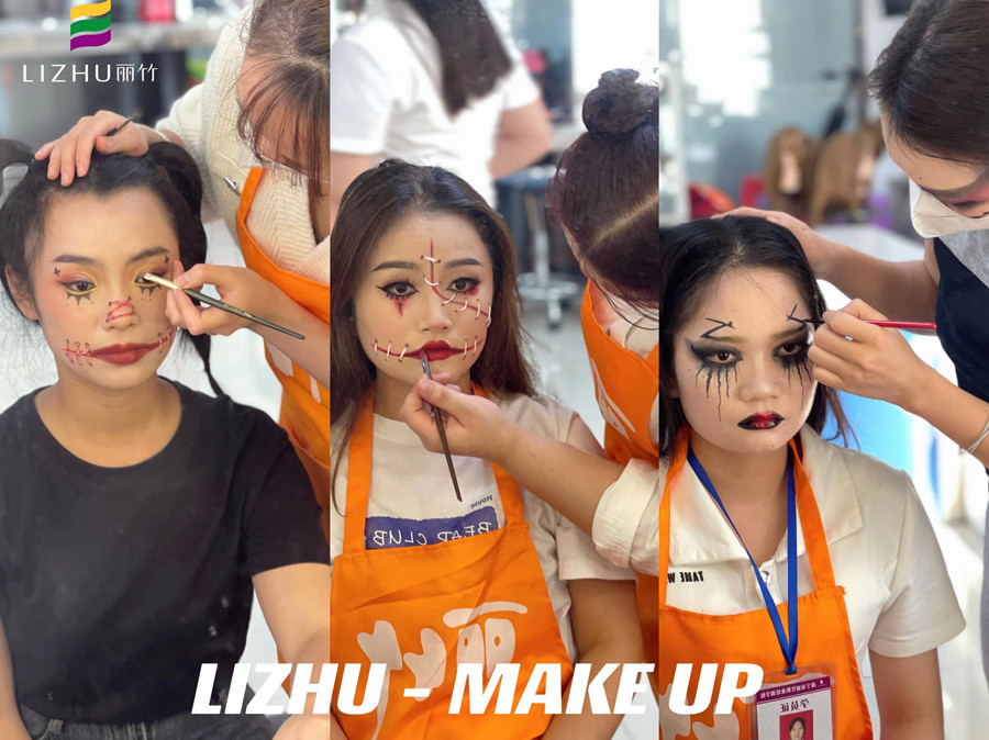 萬圣節(jié)妝容，廣西化妝培訓(xùn)創(chuàng)意妝作品