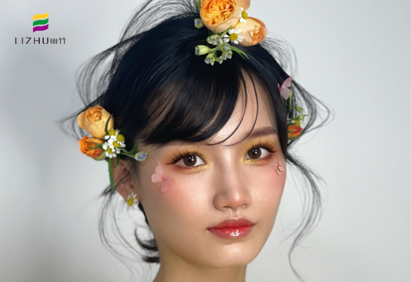 森系鮮花造型，廣西美妝技術(shù)學(xué)校作品