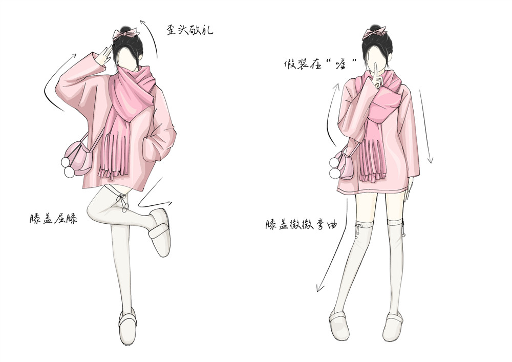 甜妹戶外拍照姿勢(shì)，廣西省彩妝造型培訓(xùn)教你