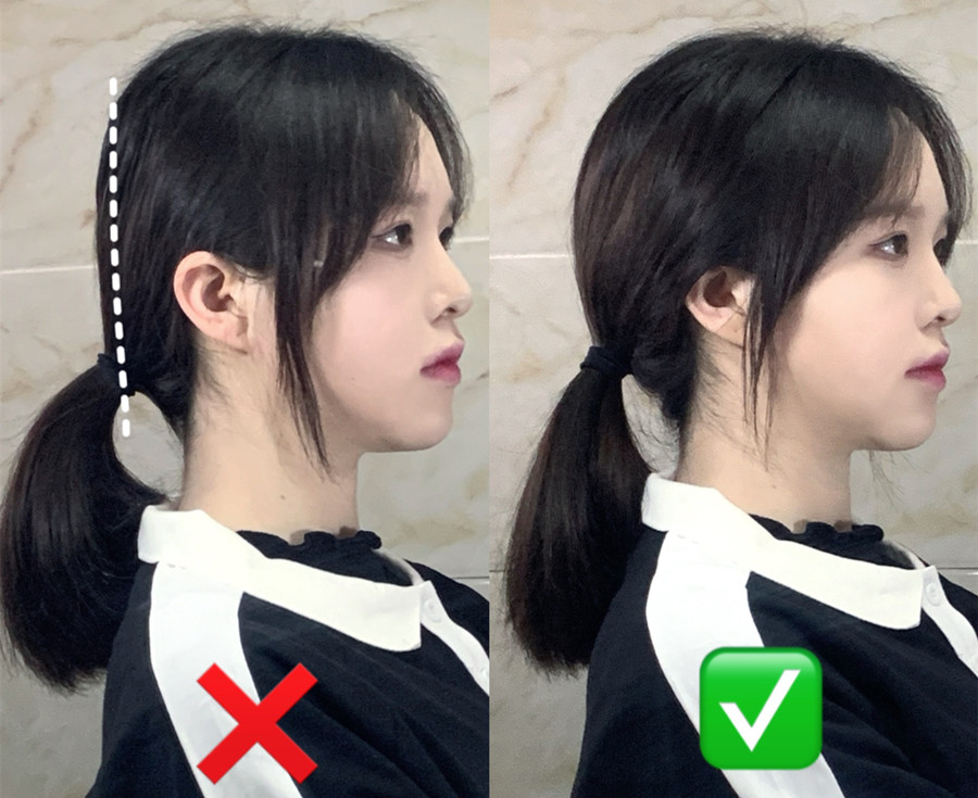 你扁頭低馬尾扎法教程，南寧化妝扎發(fā)學(xué)校教你