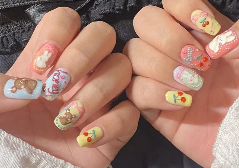 法式櫻桃美甲，南寧美甲進修造型培訓(xùn)