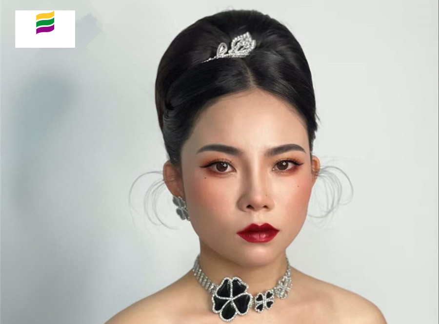 赫本新娘造型，廣西培訓(xùn)化妝寫真