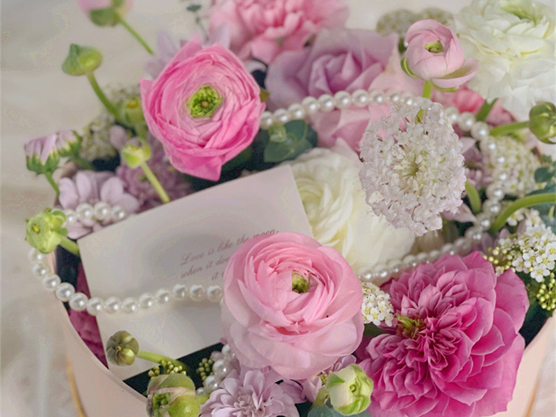 韓式玫瑰花盒制作技巧，南寧鮮花培訓