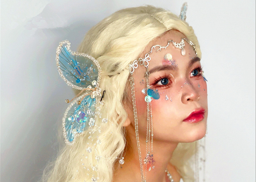 人魚公主造型，南寧化妝創(chuàng)意造型教學