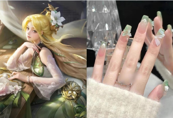 《榮耀》皮膚美甲，廣西美甲造型學(xué)校力推