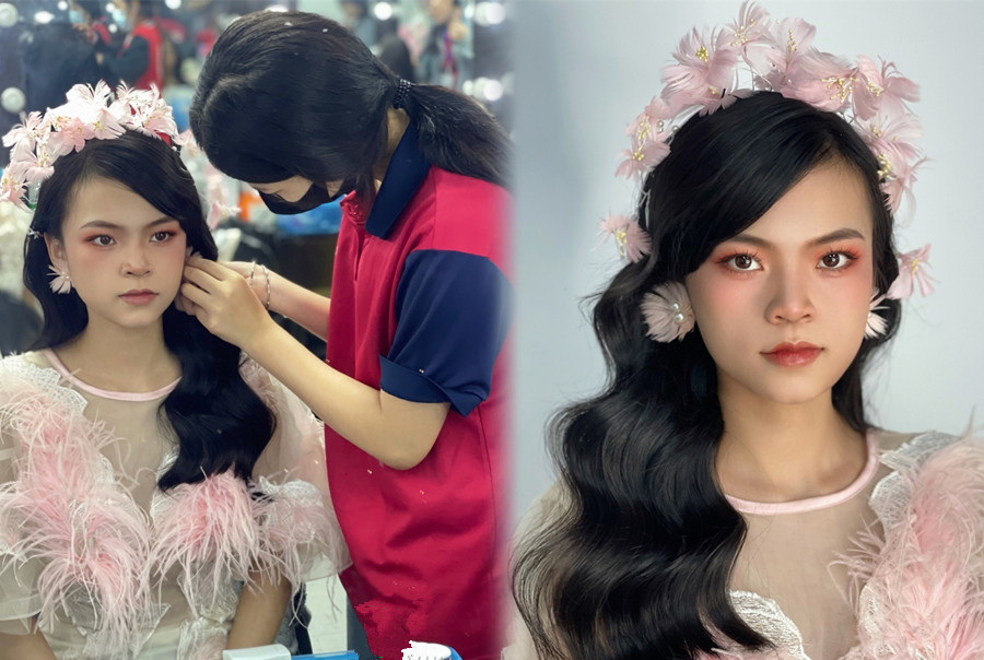 廣西化妝彩妝造型學(xué)校作品---花樣新娘