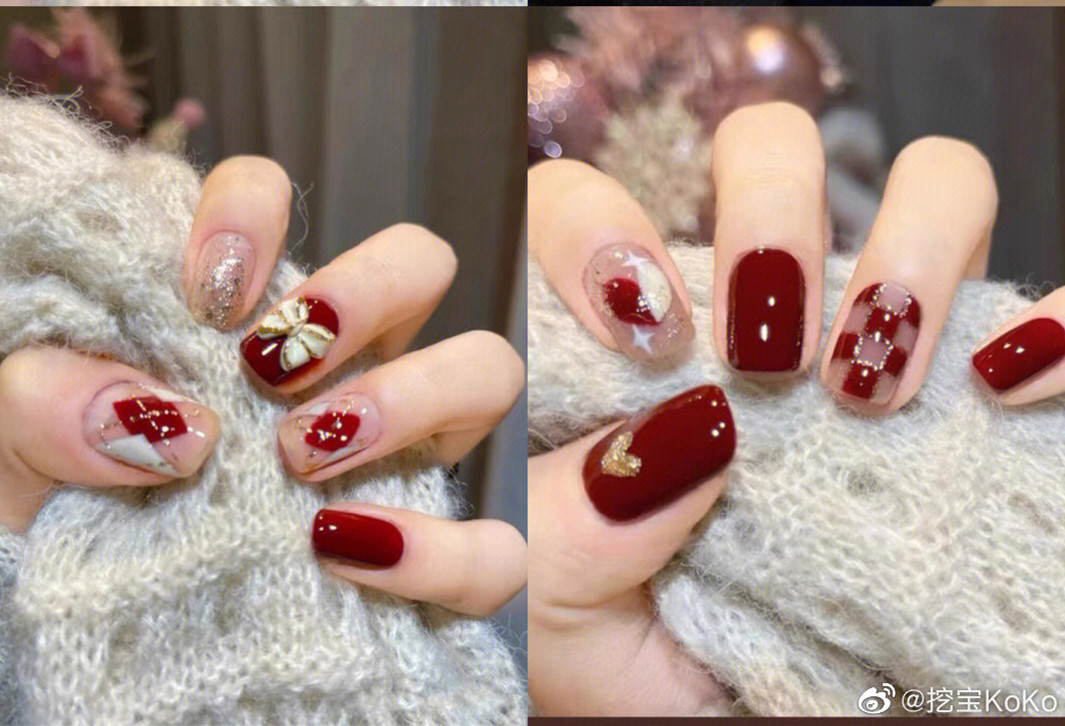 紅色美甲推薦，廣西學(xué)美甲手藝