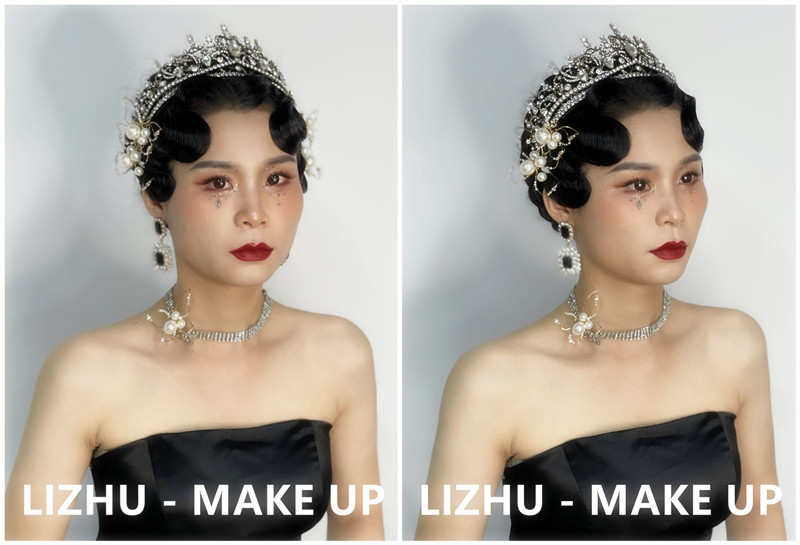 復(fù)古手推波造型，廣西新娘寫真培訓(xùn)