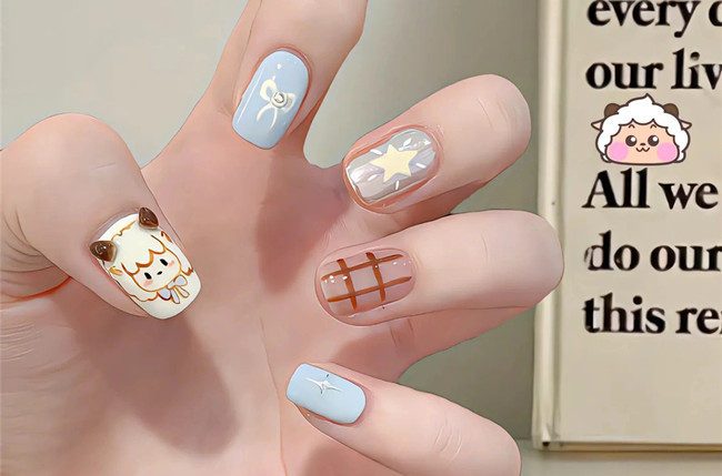 精致手繪美甲，美甲款式圖片2023