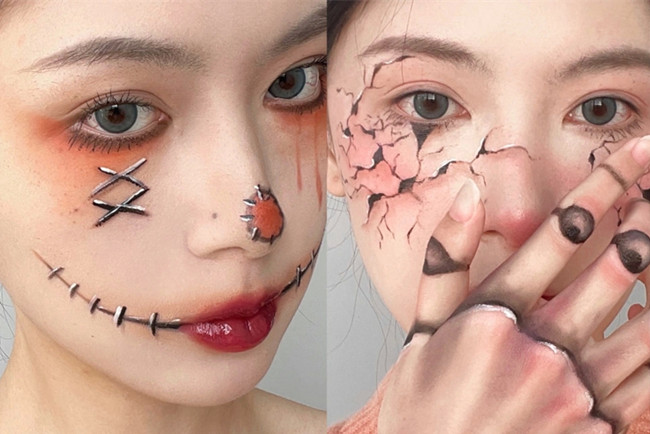 萬(wàn)圣節(jié)可愛(ài)妝容，廣西創(chuàng)意妝容造型