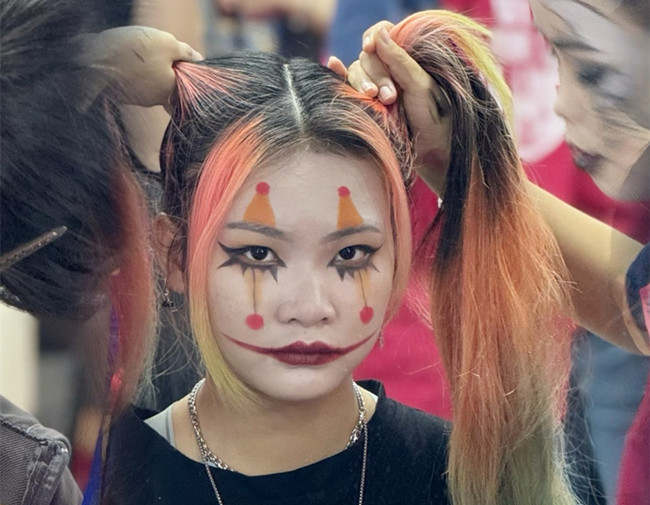 萬(wàn)圣節(jié)妝容圖片，南寧化妝彩妝造型培訓(xùn)學(xué)校作品