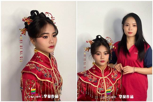 新中式新娘，實力演繹廣西學化妝去哪里？