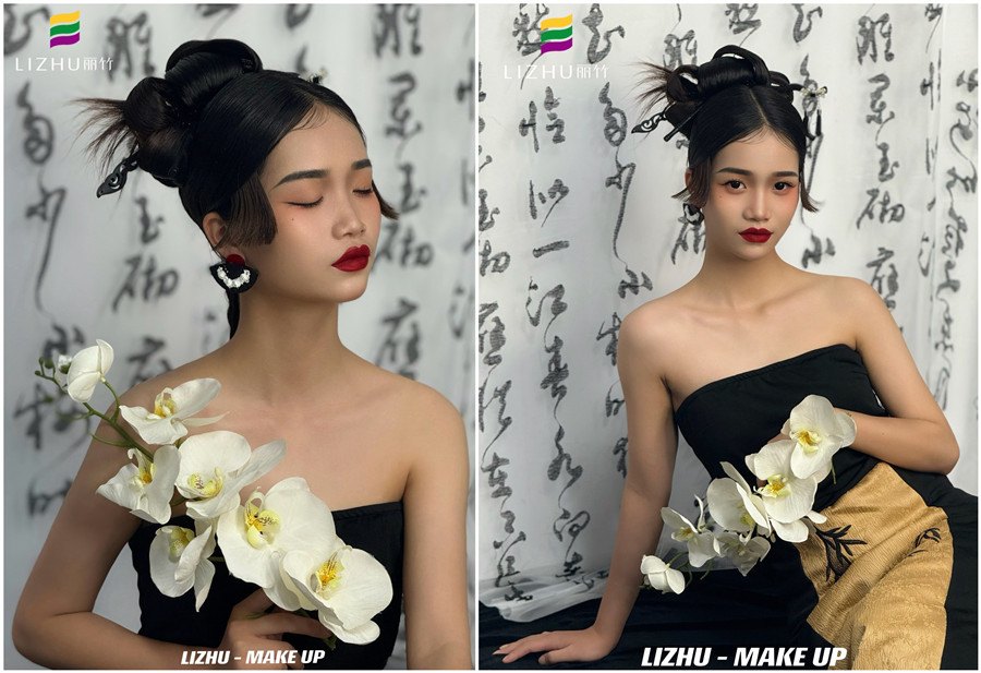 新中式國風(fēng)造型，南寧人物寫真化妝學(xué)校作品