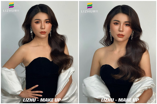 輕泰披發(fā)造型，廣西學(xué)化妝寫真拍攝作品