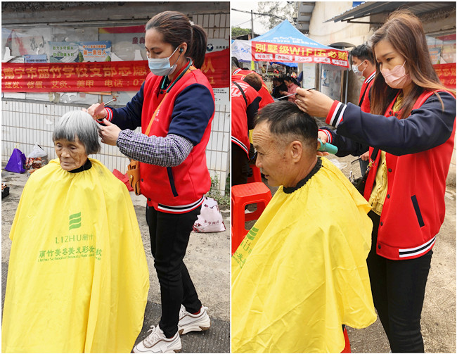 不懼寒冷！南寧美發(fā)職業(yè)技術(shù)學(xué)校志愿者進行外出實踐
