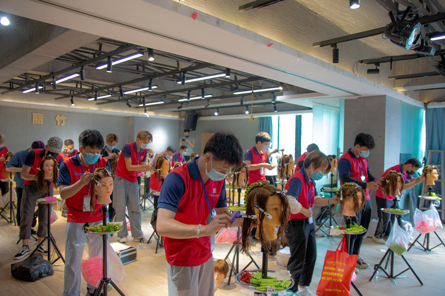 局部燙發(fā)杠排列法，南寧燙發(fā)染發(fā)課程概述