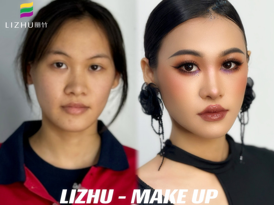 素人改造，南寧化妝培訓(xùn)學(xué)校課堂手法示范