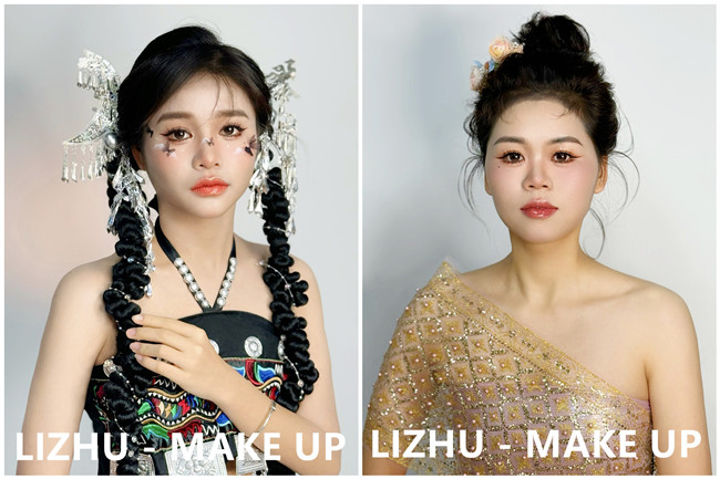 民族風(fēng)造型，廣西化妝形象學(xué)校作品