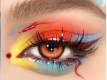 春夏彩色眼妝，南寧彩妝培訓(xùn)眼妝
