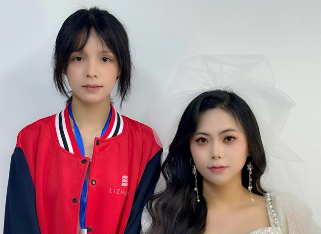 白紗韓式披發(fā)新娘，廣西培訓(xùn)美妝師作品