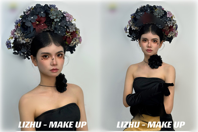 新中式簪花造型，用作品告訴你南寧化妝培訓(xùn)哪家實力強