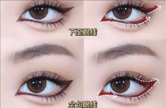 不同部位貓眼眼線教程，南寧化妝技術(shù)專業(yè)學(xué)校分享