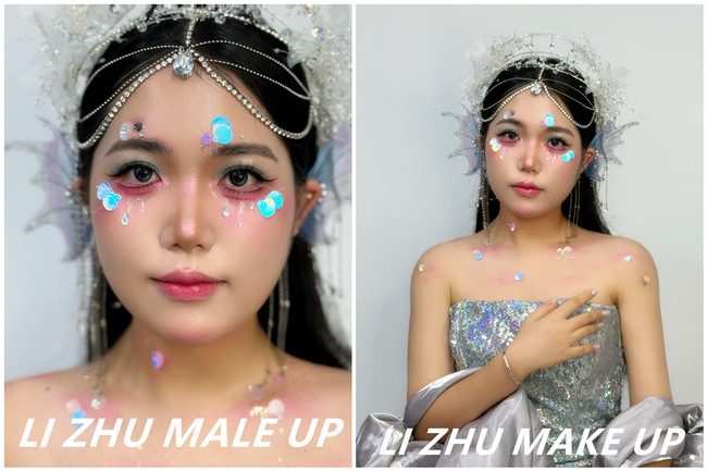 人魚精靈公主造型，南寧人物化妝培訓(xùn)