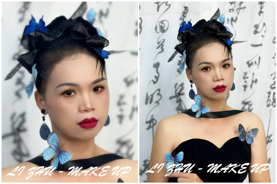 新中式造型，?廣西化妝培訓(xùn)職業(yè)作品