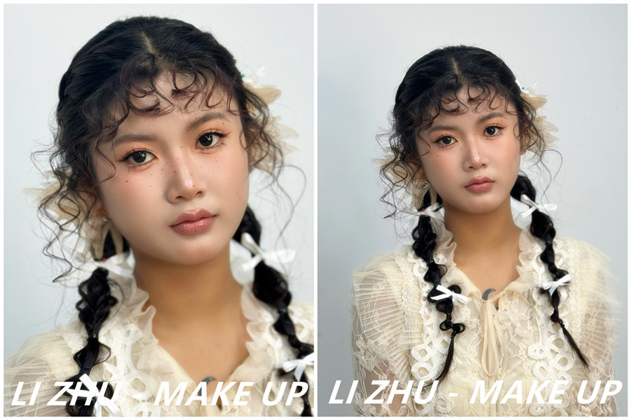 日系卷發(fā)少女造型，學(xué)化妝零基礎(chǔ)在南寧