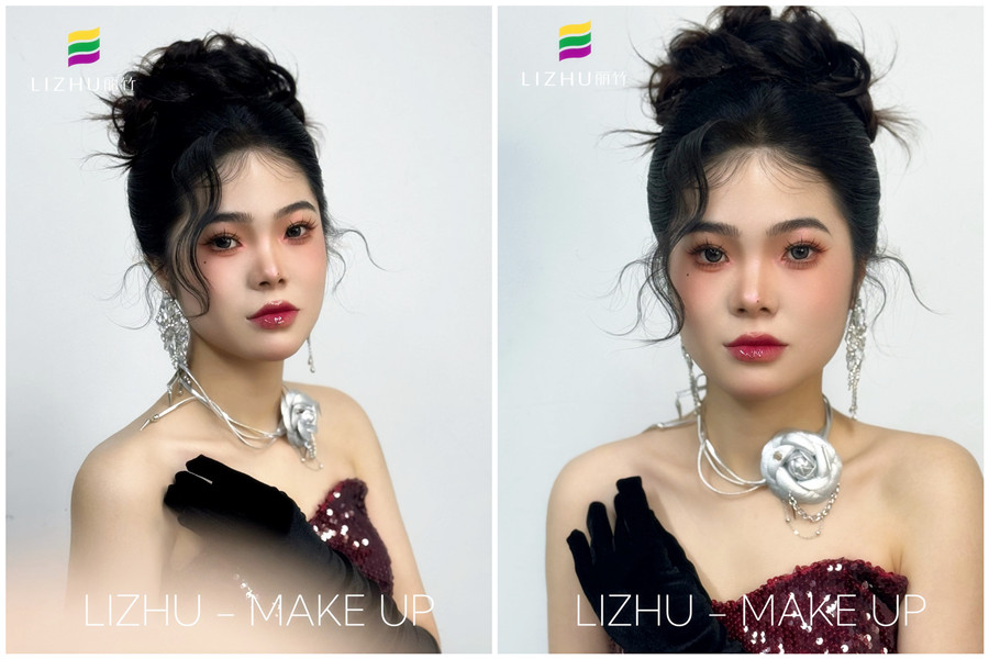  千金禮服造型，廣西學(xué)彩妝造型影樓作品