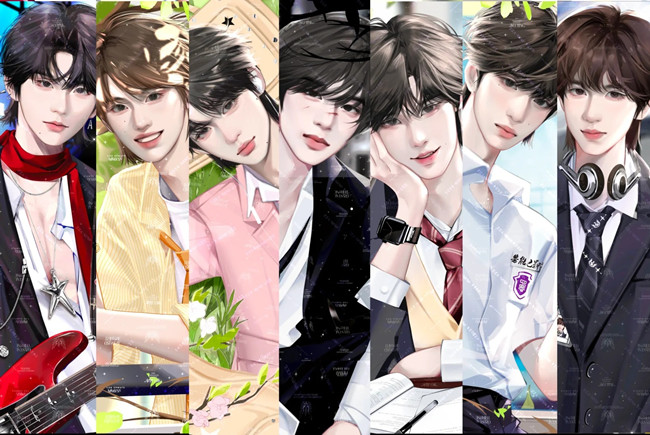 時(shí)代少年團(tuán)漫畫美甲，廣西美甲師網(wǎng)紅推薦