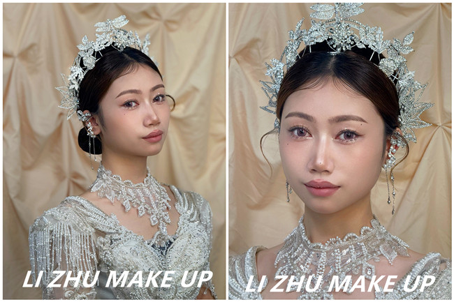 輕奢時尚新娘造型，廣西化妝學(xué)校前十作品欣賞