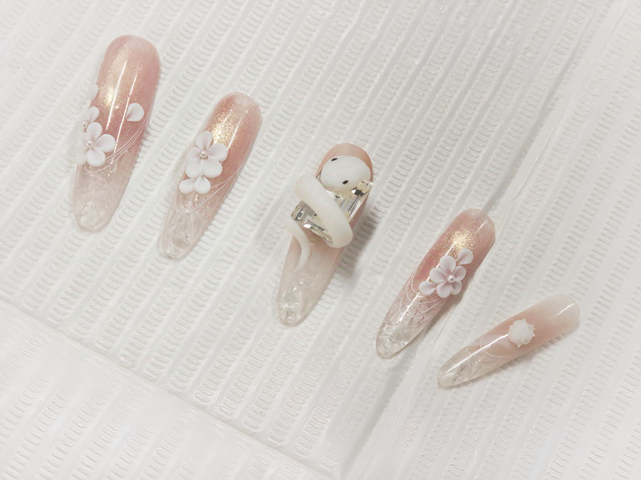 琉璃雕花美甲，廣西美甲工作室受歡迎的款式