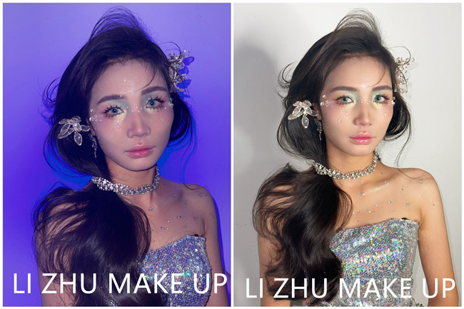 碎鉆眼淚妝，南寧化妝培訓(xùn)興趣作品