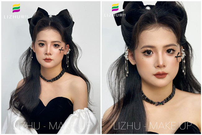 復(fù)古貓耳造型，南寧化妝培訓(xùn)中心課堂作品