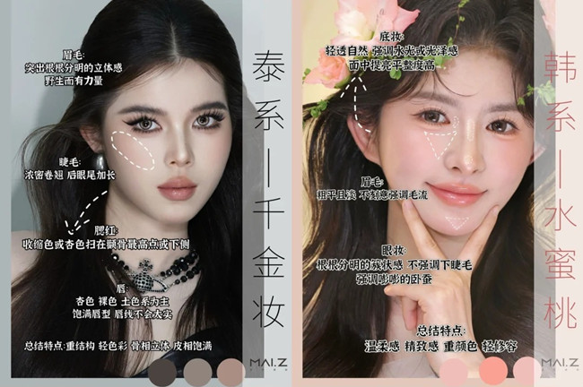 不同妝容解析，南寧專業(yè)化妝培訓(xùn)