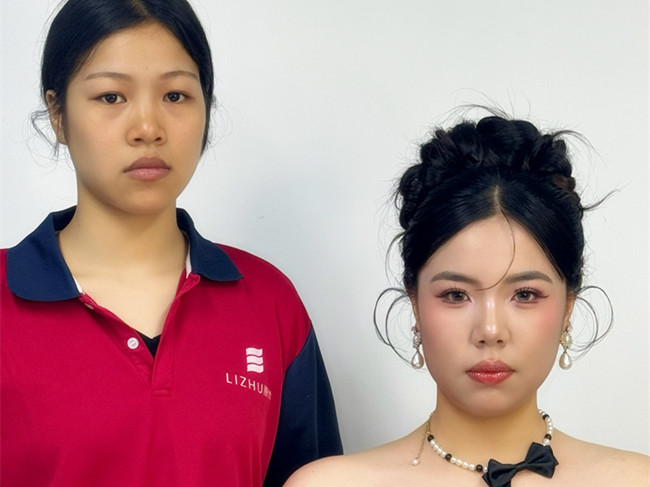 千金禮服造型，廣西美妝彩妝訓(xùn)練學(xué)員畢業(yè)作品