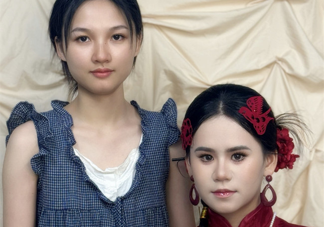 晨袍中式新娘，南寧學(xué)彩妝0基礎(chǔ)作品