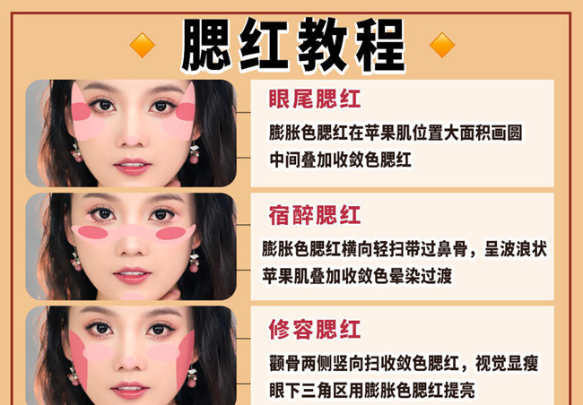 南寧化妝學(xué)院：適合新手的腮紅教程
