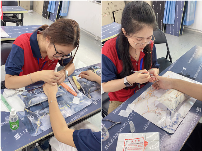 南寧美甲基礎(chǔ)班美甲修手考核，全員通過